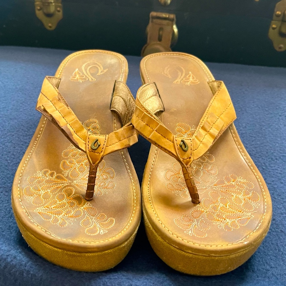 OluKai Wedge Flip Flops
